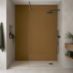 Panneau de douche RAL 8001 Brun terre de Sienne sur mesure | Livraison gratuite