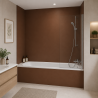 Panneau de douche RAL 8002 Brun de sécurité sur mesure | Livraison gratuite