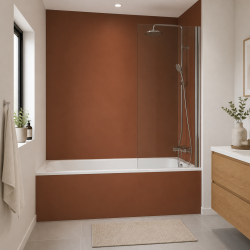 Panneau de douche RAL 8004 Brun cuivré sur mesure | Livraison gratuite