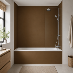 Panneau de douche RAL 8008 Brun olive sur mesure | Livraison gratuite