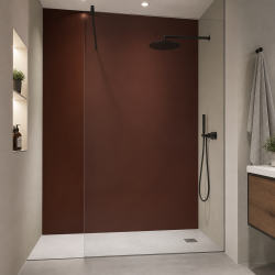 Panneau de douche RAL 8012 Brun rouge sur mesure | Livraison gratuite
