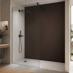 Panneau de douche RAL 8017 Brun chocolat sur mesure | Livraison gratuite