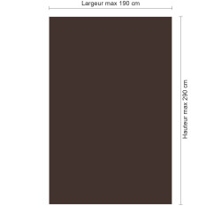 Panneau de douche RAL 8017 Brun chocolat sur mesure | Livraison gratuite