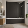 Panneau de douche RAL 8019 Brun gris sur mesure | Livraison gratuite
