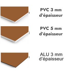 Panneau de douche Brun orangé - PVC et ALU épaisseurs