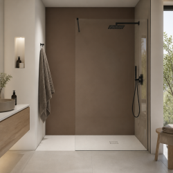 Panneau de douche RAL 8025 Brun pâle sur mesure | Livraison gratuite