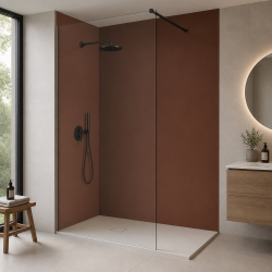 Panneau de douche RAL 8029 Cuivre nacré sur mesure | Livraison gratuite