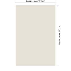 Panneau de douche RAL 9001 Blanc crème sur mesure | Livraison gratuite