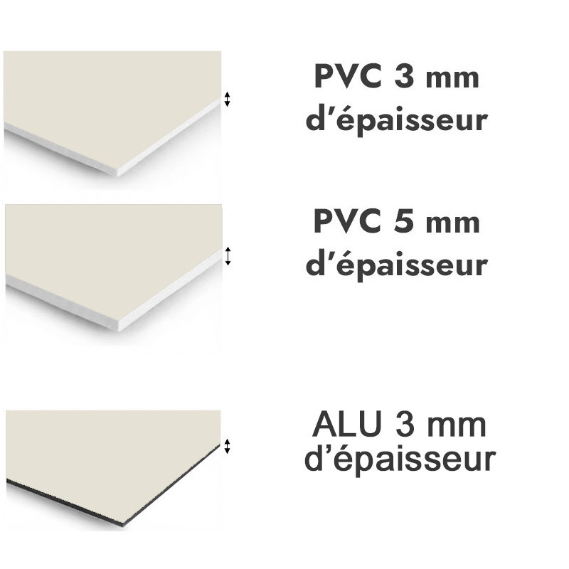 Panneau de douche Blanc crème - PVC et ALU épaisseurs