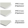 Panneau de douche Blanc gris - PVC et ALU épaisseurs