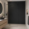 Panneau de douche RAL 9004 Noir de sécurité sur mesure | Livraison gratuite