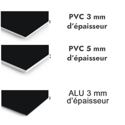 Panneau de douche Noir foncé - PVC et ALU épaisseurs