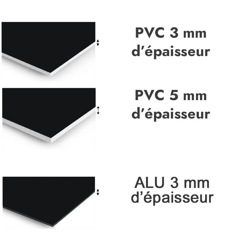 Panneau de douche Noir foncé - PVC et ALU épaisseurs
