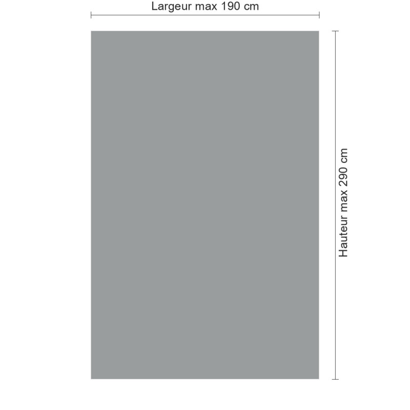 Panneau de douche RAL 9006 Aluminium blanc sur mesure | Livraison gratuite