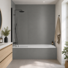 Panneau de douche RAL 9007 Aluminium gris sur mesure | Livraison gratuite