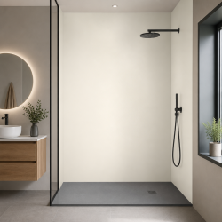 Panneau de douche RAL 9010 Blanc pur sur mesure | Livraison gratuite