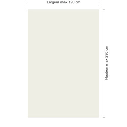 Panneau de douche RAL 9010 Blanc pur sur mesure | Livraison gratuite
