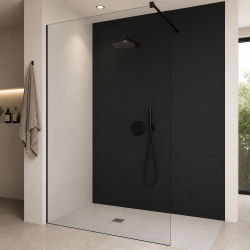 Panneau de douche RAL 9011 Noir graphite sur mesure | Livraison gratuite