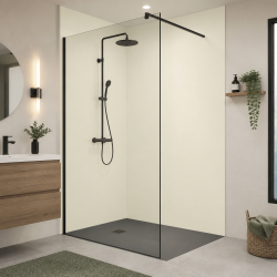 Panneau de douche RAL 9012 Blanc salle blanche sur mesure | Livraison gratuite