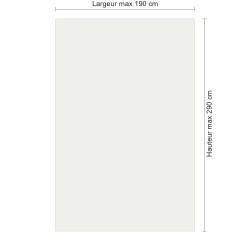 Panneau de douche RAL 9016 Blanc signalisation sur mesure | Livraison gratuite