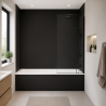 Panneau de douche RAL 9017 Noir signalisation sur mesure | Livraison gratuite