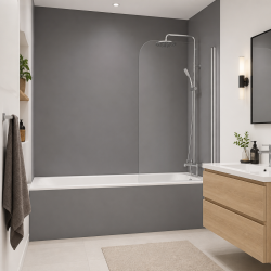 Panneau de douche RAL 9023 Gris fonçé nacré sur mesure | Livraison gratuite