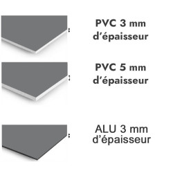 Panneau de douche Gris fonçé nacré - PVC et ALU épaisseurs