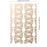 Panneau de douche motif feuilles graphiques modernes beiges dimensions max 190x290 cm