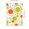 Panneau de douche motif bulles oranges et vertes dimensions max 190x290 cm