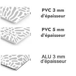 Panneau de douche motif éclats de pétales gris - PVC et ALU épaisseurs