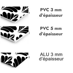 Panneau de douche motif épis de blé noirs - PVC et ALU épaisseurs