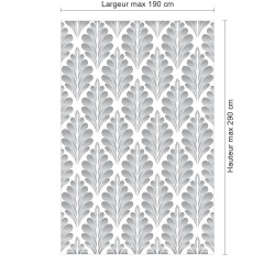 Panneau de douche motif feuilles impériales dimensions max 190x290 cm