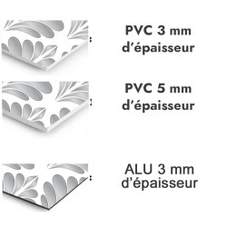 Panneau de douche motif feuilles impériales - PVC et ALU épaisseurs