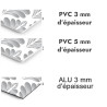 Panneau de douche motif feuilles impériales - PVC et ALU épaisseurs