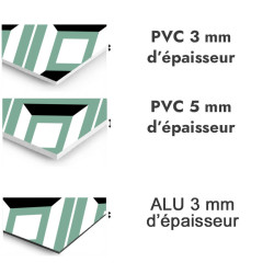 Panneau de douche motif émeraudes géométriques et déco - PVC et ALU épaisseurs
