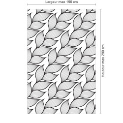 Panneau de douche motif épis de blé gris dimensions max 190x290 cm