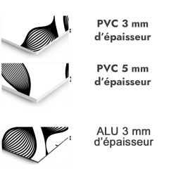 Panneau de douche motif ondes infinies - PVC et ALU épaisseurs
