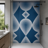 Panneau de douche motif éclipse bleue mise en situation