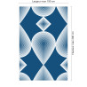 Panneau de douche motif éclipse bleue dimensions max 190x290 cm