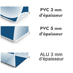 Panneau de douche motif éclipse bleue - PVC et ALU épaisseurs