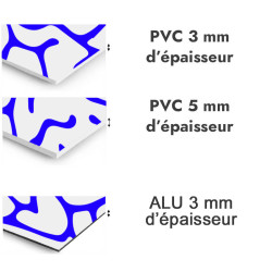 Panneau de douche motif réseau organique bleu - PVC et ALU épaisseurs