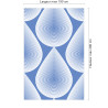 Panneau de douche motif gouttes bleu azur dimensions max 190x290 cm