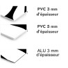 Panneau de douche motif formes organiques noires et blanches - PVC et ALU épaisseurs
