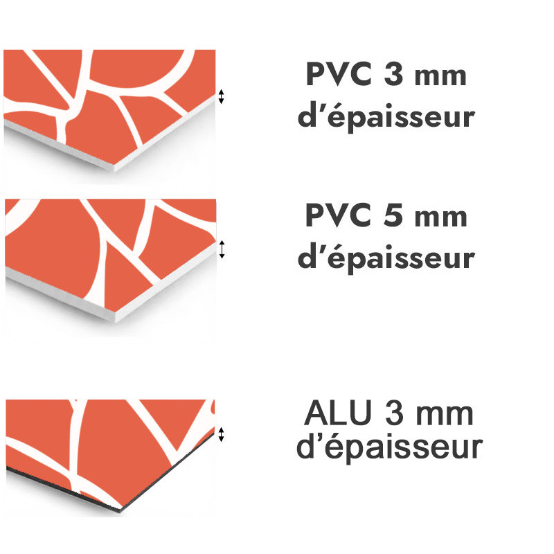 Panneau de douche motif floraison corail - PVC et ALU épaisseurs