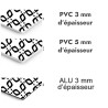 Panneau de douche motif treillis noir et blanc - PVC et ALU épaisseurs
