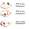 Panneau de douche motif formes géométriques multicolores - PVC et ALU épaisseurs