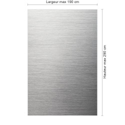 Panneau de douche motif acier brossé dimensions max 190x290 cm