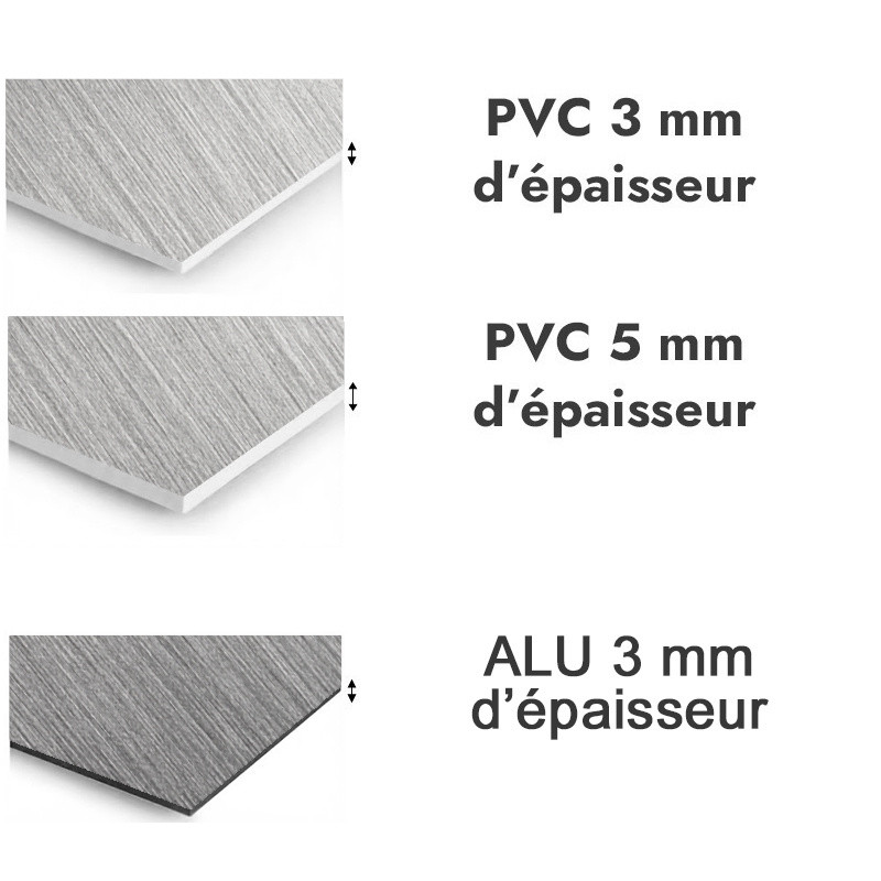 Panneau de douche motif acier brossé - PVC et ALU épaisseurs
