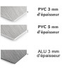 Panneau de douche motif acier brossé - PVC et ALU épaisseurs
