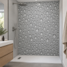 Panneau de douche motif gouttes d'eau mise en situation
